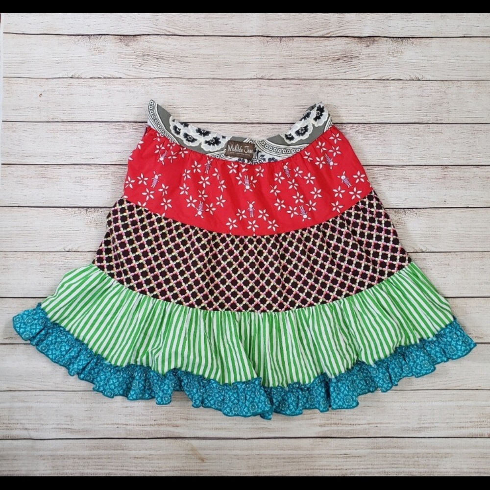 Matilda Jane Ruffle Mixed Print Apron